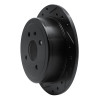 R1 99-02 Daewoo Nubira Rear Left Drilled & Slotted Black Brake Rotor