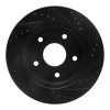 R1 00-01 Dodge Ram 1500 Pickup Front Left Drilled & Slotted Black Brake Rotor