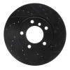 R1 06-13 BMW 325I (USA/Canada) Front Right Drilled & Slotted Black Brake Rotor