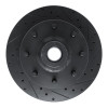 R1 78-81 Dodge B350 Front Right Drilled & Slotted Black Brake Rotor
