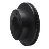 R1 00-02 Dodge Ram 2500 Front Right Drilled & Slotted Black Brake Rotor