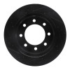 R1 00-02 Dodge Ram 2500 Front Right Drilled & Slotted Black Brake Rotor
