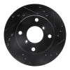R1 89-94 Suzuki Swift Front Right Drilled & Slotted Black Brake Rotor