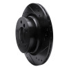 R1 03-08 BMW Z4 Rear Right Drilled & Slotted Black Brake Rotor