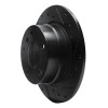 R1 03-06 BMW Z4 Rear Right Drilled & Slotted Black Brake Rotor