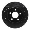 R1 96-00 Chrysler Town & Country Front Right Drilled & Slotted Black Brake Rotor