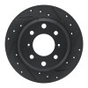 R1 64-94 Alfa Romeo GTZ Rear Right Drilled & Slotted Black Brake Rotor