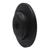 R1 00-06 BMW M3 Rear Right Drilled & Slotted Black Brake Rotor