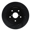 R1 -24 Subaru Forester Front Left Drilled & Slotted Black Brake Rotor