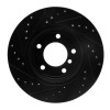 R1 99-08 BMW 325CI (USA/Canada) Front Right Drilled & Slotted Black Brake Rotor