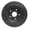 R1 -25 Subaru Crosstrek Rear Right Drilled & Slotted Black Brake Rotor