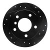 R1 96-02 BMW Z3 Rear Right Drilled & Slotted Black Brake Rotor