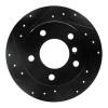 R1 96-02 BMW Z3 Rear Left Drilled & Slotted Black Brake Rotor