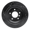 R1 96-03 BMW 540I Rear Right Drilled & Slotted Black Brake Rotor