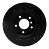 R1 96-03 BMW 525I (USA/Canada) Rear Left Drilled & Slotted Black Brake Rotor