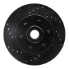 R1 91-96 Dodge Dakota RWD Front Left Drilled & Slotted Black Brake Rotor