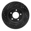 R1 87-90 Dodge Dakota 4WD Front Right Drilled & Slotted Black Brake Rotor