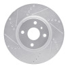 R1 2016-2025 Fiat 124 Spider Front Left Drilled & Slotted Silver Brake Rotor