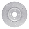 R1 2016-2025 Fiat 124 Spider Front Left Drilled & Slotted Silver Brake Rotor