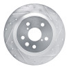 R1 2021-2025 Lexus IS350 Rear Right Drilled & Slotted Silver Brake Rotor