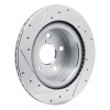 R1 2021-2025 Lexus IS350 Rear Right Drilled & Slotted Silver Brake Rotor