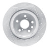 R1 2021-2025 Lexus IS300 Rear Left Drilled & Slotted Silver Brake Rotor