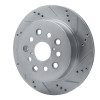 R1 2001-2006 Lexus LS430 Rear Right Drilled & Slotted Silver Brake Rotor