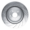 R1 2021-2025 Acura TLX Front Right Drilled & Slotted Silver Brake Rotor