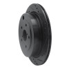R1 06-14 Subaru Tribeca Rear Right Drilled & Slotted Black Brake Rotor