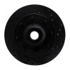 R1 78-97 Dodge B200 / B200 Van / B250 Front Right Drilled & Slotted Black Brake Rotor