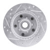 R1 1982-1995 Buick Regal Front Right Drilled & Slotted Silver Brake Rotor
