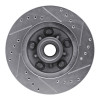 R1 1978-1990 Buick Skylark Front Left Drilled & Slotted Silver Brake Rotor