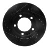 R1 80-93 Dodge W100 Front Right Drilled & Slotted Black Brake Rotor