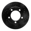 R1 80-93 Dodge W100 Front Right Drilled & Slotted Black Brake Rotor