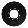 R1 73-93 Dodge B350 Front Right Drilled & Slotted Black Brake Rotor