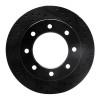 R1 73-93 Dodge B350 Front Right Drilled & Slotted Black Brake Rotor