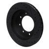 R1 73-93 Dodge B350 Front Left Drilled & Slotted Black Brake Rotor