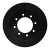 R1 73-93 Dodge B350 Front Left Drilled & Slotted Black Brake Rotor