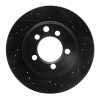 R1 74-81 Dodge W100 Front Right Drilled & Slotted Black Brake Rotor