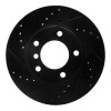 R1 91-06 BMW 325I (USA/Canada) Front Left Drilled & Slotted Black Brake Rotor