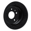 R1 88-94 BMW 750IL Rear Right Drilled & Slotted Black Brake Rotor