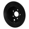R1 12-23 Subaru XV Crosstrek Rear Right Drilled & Slotted Black Brake Rotor