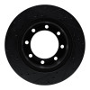 R1 80-93 Dodge W200 Front Right Drilled & Slotted Black Brake Rotor