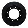 R1 80-93 Dodge W250 Front Left Drilled & Slotted Black Brake Rotor