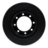 R1 80-93 Dodge W250 Front Left Drilled & Slotted Black Brake Rotor