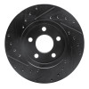 R1 84-95 Chrysler Town & Country Front Right Drilled & Slotted Black Brake Rotor