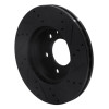 R1 06-25 American Coach PatRiot Front Left Drilled & Slotted Black Brake Rotor