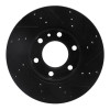 R1 06-25 American Coach PatRiot Front Left Drilled & Slotted Black Brake Rotor