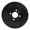 R1 84-91 BMW 325I (USA/Canada) Rear Right Drilled & Slotted Black Brake Rotor