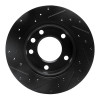 R1 02-06 Dodge Sprinter 2500 Front Right Drilled & Slotted Black Brake Rotor